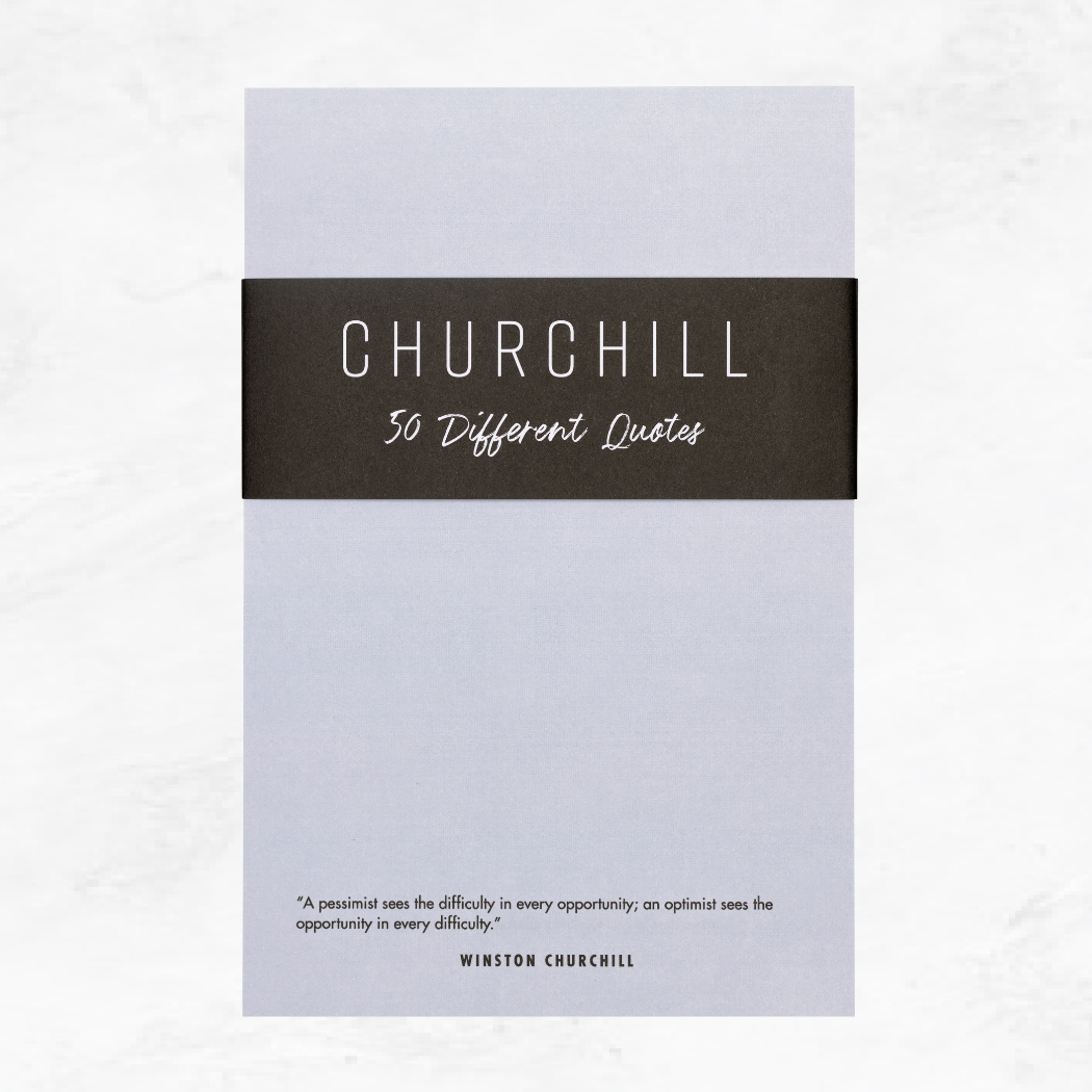 50 Winston Churchill Quotes Notepad  |  5.5 x 8.5 Notepad | 50 Sheets