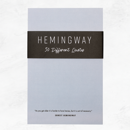 50 Ernest Hemingway Quotes Notepad  |  5.5 x 8.5 Notepad | 50 Sheets