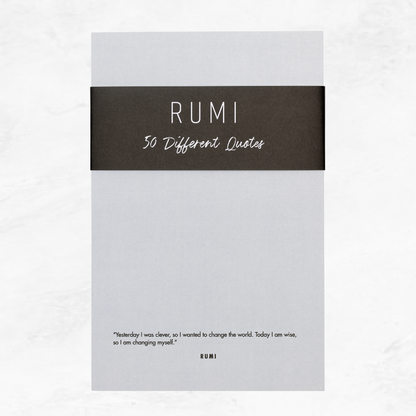 50 Rumi Quotes Notepad  |  5.5 x 8.5 Notepad | 50 Sheets