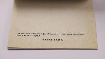 50 Dalai Lama Quotes  Notepad  |  5.5 x 8.5 Notepad | 50 Sheets