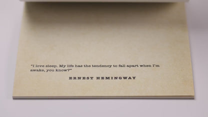 50 Ernest Hemingway Quotes Notepad  |  5.5 x 8.5 Notepad | 50 Sheets