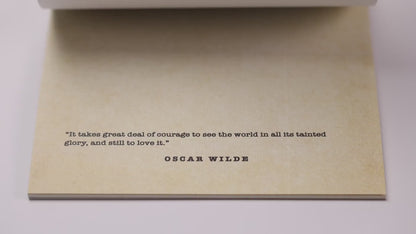 50 Oscar Wilde Quotes Notepad  |  5.5 x 8.5 Notepad | 50 Sheets