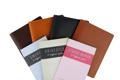 Color Variations of Leather Padfolios and Quote Pads