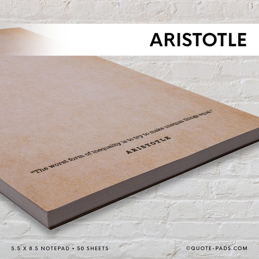 50 Aristotle Quotes Notepad  | 5.5 x 8.5 Notepad | 50 Sheets - Quote-Pads
