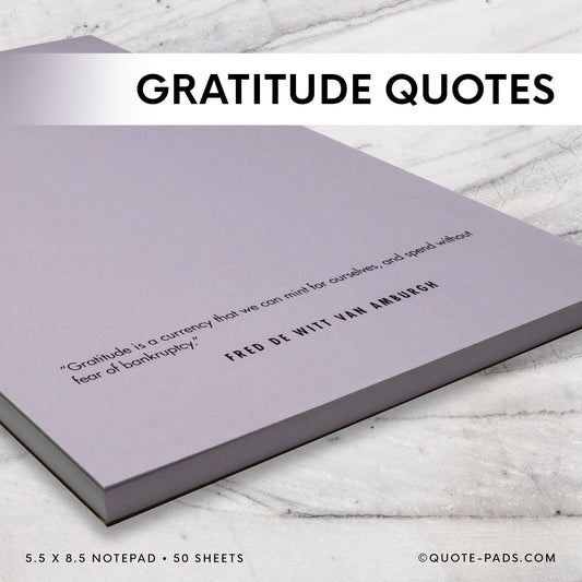 50 Gratitude Quotes Notepad  |  5.5 x 8.5 Notepad | 50 Sheets - Quote-Pads