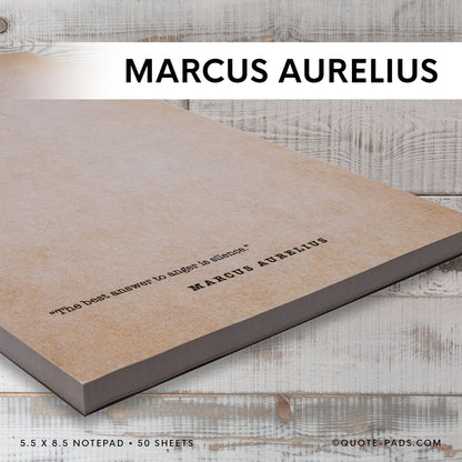 50 Marcus Aurelius Quotes Notepad  |  5.5 x 8.5 Notepad | 50 Sheets - Quote-Pads