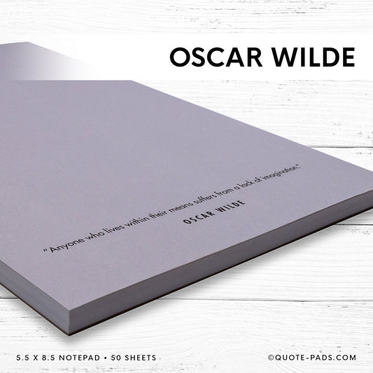 50 Oscar Wilde Quotes Notepad  |  5.5 x 8.5 Notepad | 50 Sheets - Quote-Pads