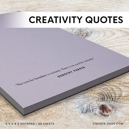 50 Creativity Quotes  Notepad  |  5.5 x 8.5 Notepad | 50 Sheets - Quote-Pads