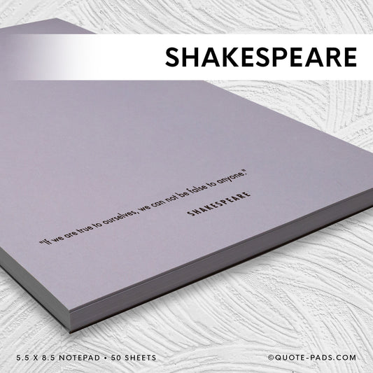 50 Shakespeare Quotes Notepad  |  5.5 x 8.5 Notepad | 50 sheets - Quote-Pads